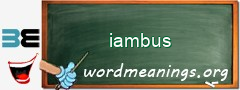 WordMeaning blackboard for iambus